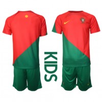 Portugal Fußballbekleidung Heimtrikot Kinder WM 2022 Kurzarm (+ kurze hosen)